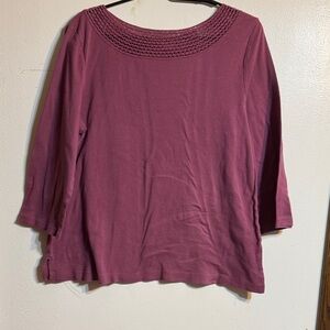Croft & Barrow Women's Plum Blouse